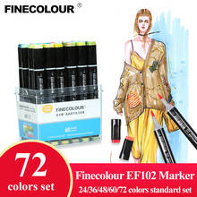 Finecolour EF102 Professional Art Double-head Alcoholic Marker 24/36/48/60/72 Colors Standard Anime Drawing Marker Pen Soft Head 2024 - buy cheap