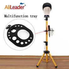 Alileader Wig Storage For Black Tripod Wig Head Stand Adjustable Wig Stand For Wigs Making Tools Storage Wig Making Kit 2024 - buy cheap