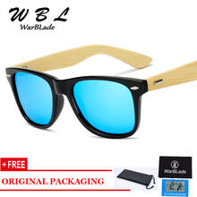 WarBLade Bamboo солнцезащитные очки мужские Новые поляризованные Квадратные Солнцезащитные очки отражающее зеркало с линзами мужские очки высокого качества 2024 - купить недорого
