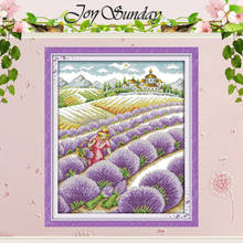 Lavender Field (2) patterns Counted Cross Stitch 11CT 14CT Cross Stitch Sets Wholesale Cross-stitch Kits Embroidery Needlework 2024 - buy cheap
