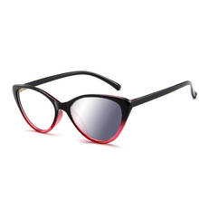 Óculos de sol fotocromático cinza, óculos de leitura com lentes para gatos, com dioptria e armação 2024 - compre barato