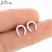 Fashion Jewelry Stainless Steel Horseshoe Stud Earrings Geometry Vintage Horse U Earring Women Boucle D'oreille Femme 2020 2024 - buy cheap