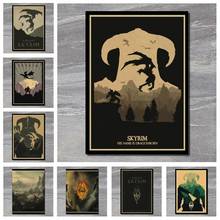 The Elder Scrolls Skyrim Game Kraft Game Poster Home Furnishing decoration Drawing core Wall stickers 2024 - buy cheap