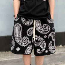 Full Print Cashew Flower Shorts Men's Hip-hop Casual Loose Lazy Fashion Personality All-match Sports Five-point Chort De Hombre 2024 - buy cheap