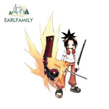 Orelha de adesivo 13cm x 9.8cm para janela de carro shaman king, adesivos finos de anime para decoração de para-choques à prova d'água 2024 - compre barato