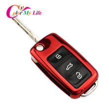 Color My Life Remote TPU Car Key Case for VW Golf Bora Jetta POLO Passat for Skoda Superb Octavia Fabia for Seat Ibiza Leon 2024 - buy cheap