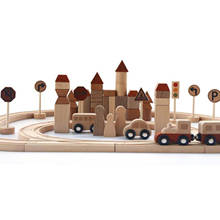 Wooden Train Tracks Early Educational Toy for Kids 3,4,5 Years Old and Up 2024 - buy cheap