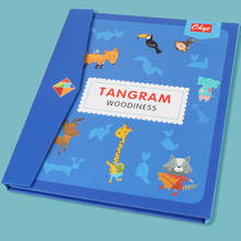 Магнитная деревянная 3D головоломка Tangram Book, детские развивающие игрушки Монтессори, умное обучение, DIY настольная игра IQ 2024 - купить недорого