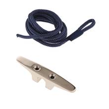 5ft Boat Dock Stretchable Straight Rope Line w/ Boat Open Base Mooring Cleat 2024 - buy cheap