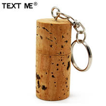 Text me pen drive usb 2.0 naturais, de cortiça + chaveiro modelo 64gb 4gb 8gb 16gb 32gb 2024 - compre barato