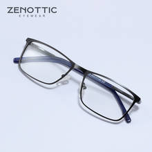 ZENOTTIC Metal Square Glasses Frame Men Women Luxury Brand Optical Spectacles Business Style Myopia Prescription Eyeglasses 2024 - buy cheap