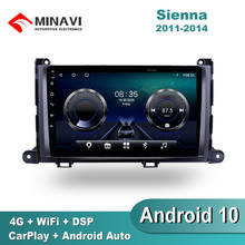 9'' DSP Android 10 Car Radio Multimedia TOYOTA SIENNA 2010/2011/2012/2013/2014 GPS Navigation Navi Player Auto Stereo 2din WIFI 2024 - buy cheap