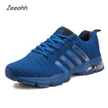 Zeeohh tênis de corrida masculino, calçados respiráveis de malha para treinamento, tamanho grande 39-46 2024 - compre barato