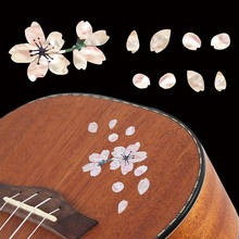 Mini flor de cerejeira guitarra adesivos auto adesivo removível bonito decalques corpo floral ukulele decoração baixo adesivos #2 2024 - compre barato