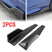 1 Pair 45cm Car Wide Body Side Skirts Splitters Kit Modified Rocker Anti-Scratch Winglet Wings Black /Carbon Fibe  Bumper 2024 - buy cheap