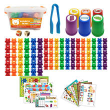 Children Montessori Toy 1 Set Boxed Counting Bear Montessori Educational Cognition Rainbow Matching Game Educational Toys Gifts 2024 - buy cheap