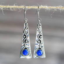 Pendientes largos de Estilo Vintage para mujer, aretes con piedras geométricas, estilo bohemio, Z3D263 2024 - compra barato