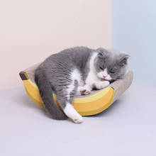 Gatos de banana scratch board gato arranhando placa ondulada brinquedo scratcher cama almofada para gato de estimação escalada quadro raspador esteira gato brinquedos 2024 - compre barato