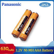 Panasonic-bateria recarregável ni-mh nimh aaa, 1.2v, 630mah, 2 peças, original, carregamento por tempo ou 1200 vezes, frete grátis! 2024 - compre barato