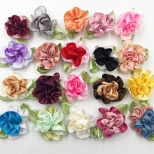 40pcs 2tone Satin Ribbon Flowers Bows Appliques Craft Wedding U pick E47 2024 - buy cheap