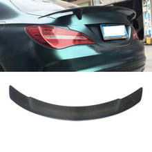 FOR Benz CLA W117 RT Style Real Carbon Fiber Accessory Spoiler CLA180 CLA200 2013-2021 Car Trunk Rear Wings Lip Tail FIN 2024 - buy cheap