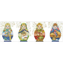 Russian Four Season Doll patterns counted 11CT 14CT 18CT Cross Stitch Sets DIY Cross-stitch Kits Embroidery Needlework 2024 - buy cheap