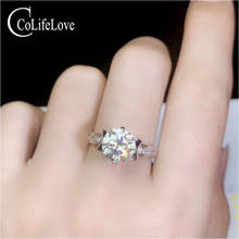 CoLife Jewelry Moissanite Engagement Ring F Color 1ct&2ct Moissanite Silver Ring for Wedding 925 Silver Moissanite Ring 2024 - buy cheap