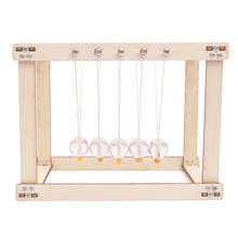 Children Wooden Toys Newton Pendulum Production Kit Physics Experimental Model Swing Globe Newton Pendulum Model Toy 2024 - buy cheap