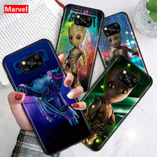Супергерой Marvel Мстители Грут для Xiaomi Poco C3 M3 M2 X3 NFC X2 F3 F2 F1 Mi Play Mix 3 A3 A2 Lite Pro мягкий черный чехол для телефона 2024 - купить недорого