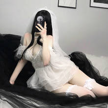 Japanese Sexy Lingerie for Women Bride Cosplay Uniform Maid Temptation Porn Roleplay Lace Nightdress Cute Costumes Wedding Dress 2024 - buy cheap