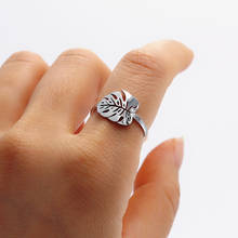 Anéis de folha de palma para mulheres, joia kpop, aço inoxidável, anillos femininos, estilo havaiano, anel cheio de ouro, presente de casamento com 10 peças 2024 - compre barato