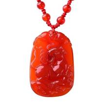 Оптовая продажа, Красные Подвески с натуральным кристаллом зодиака, ожерелье для женщин и мужчин, амулет, модное ювелирное изделие с кристаллами, JoursNeige 2024 - купить недорого