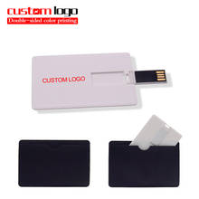 Customize Logo White Plastic Credit Card USB 2.0 Custom Logo Pen Drive Pendrive Usb Flash Drive Stick 4GB 8GB 16GB 32GB Gifts 2024 - buy cheap