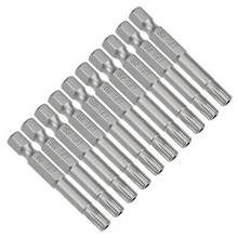 10 Pcs 1/4" Hex Shank T27 Magnetic Security Torx Screwdriver Bits 50mm 2024 - buy cheap