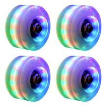 4Pcs Luminous Roller Skating Wheels Flashing Double Row Bearing Skates Accessory 2024 - buy cheap