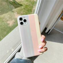 Милый Радужный чехол для телефона iPhone 11 Pro Max Xr Xs Max X 7 Plus 8 Plus, чехол siliocne, ретро, лазерный, Blu Ray, блестящая Геометрия 2024 - купить недорого
