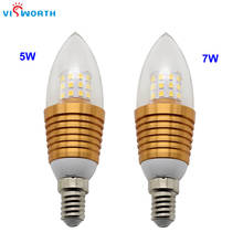 Candle LED Bulb E14 7W 5W Aluminum Body Lampara LED Light ac 110V 220V Corn Lamp Warm Cold White SMD2835 for Livingroom Bedroom 2024 - buy cheap