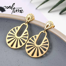 COOLTIME-pendientes de acero inoxidable para mujer y niña, aretes de Color dorado y plateado, regalo 2024 - compra barato