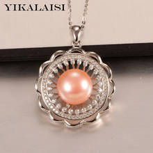 YIKALAISI-pendientes de perlas de 925-12mm para mujer, joyería de plata de ley 2020, joyería fina de perlas obladas naturales, venta al por mayor 2024 - compra barato