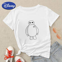 Disney Europe Women's T-Shirt Oversize Baymax Y2K Harajuku Tumblr T-Shirt Trend Big Hero 6 Tops Short Sleeve Ropa Tumblr Mujer 2024 - buy cheap