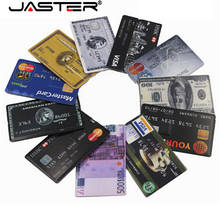 JASTER waterproof Super Slim Credit Card USB Flash Drive 32GB pendrive 4GB 8GB 16GB 32GB bank card model Memory Stick u disk 2024 - buy cheap