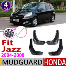 Car Mudflap for Honda Fit  Jazz Hatchback Hatch 2004~2008 Fender Mud Guard Splash Flaps Mudguards Accessories 2005 2006 2007 1st 2024 - buy cheap