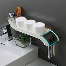 Soporte de pared para cepillos de dientes, conjunto de accesorios de baño para almacenamiento de cepillos de dientes, contenedor, conjunto de herramientas de baño 2024 - compra barato