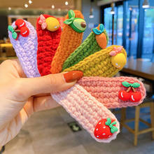 New Children Cute Knitting Avocado Cherry Strawberry Carrot Ornament Hair Clips Girls Lovely Hairpins Kids Hair Accessories 2024 - buy cheap