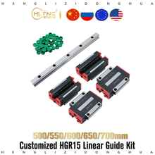 500/550/600/650/700mm HG hgr15 HGW15CC hgh15ca 15mm Guideway HGH15 Linear Guide Rail + 4 blocks for cnc milling router machine 2024 - buy cheap