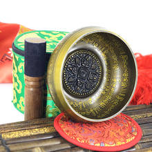 Juego de cuencos para cantar, Mantra de Yoga con Mazo, ornamento para el hogar, Chakra tibetano, meditación curativa, novedad 2024 - compra barato