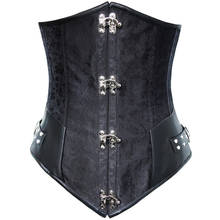 Sexy Steampunk Corset Steel Boned Waist Corsets Gothic Underbust Corselet Plus Size Brown Steampunk Corset Slimming 2024 - buy cheap