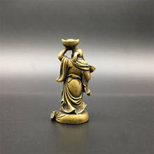 Estatua de cobre coleccionable, estatua pequeña exquisita de Buda Maitreya tallado de latón chino 2024 - compra barato