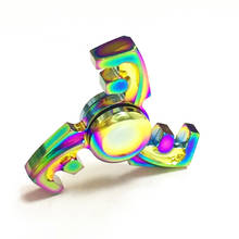 Spinner Antiestrés con tres hojas de colores, juguete de dibujos animados, girador para la punta del dedo, TDAH, EDC 2024 - compra barato