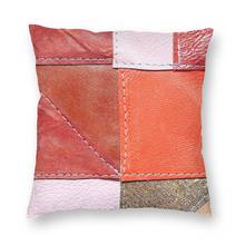 Leather Quilt Pillowcover Decoration Pattern Skin Texture Cushion Cover Throw Pillow for Sofa Polyester Double-sided Printing 2024 - buy cheap